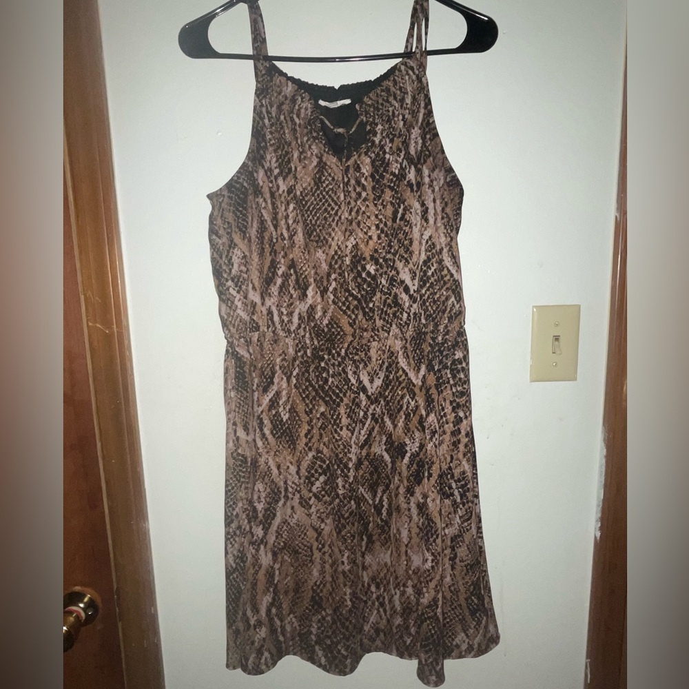 Maurice reptile print dress